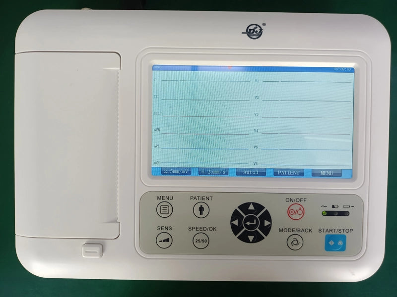 7 Inch Touch Screen Hospital 3 Channel ECG/EKG Machine