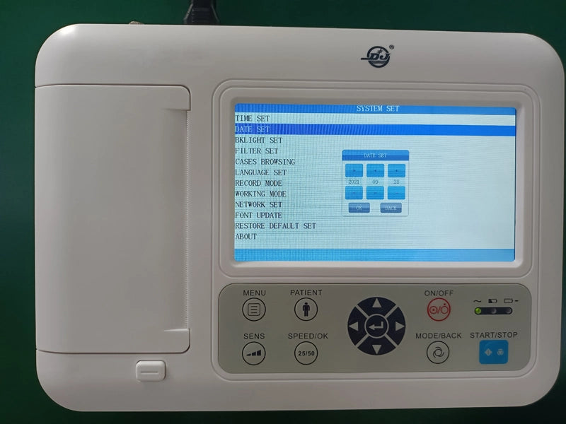 7 Inch Touch Screen Hospital 3 Channel ECG/EKG Machine