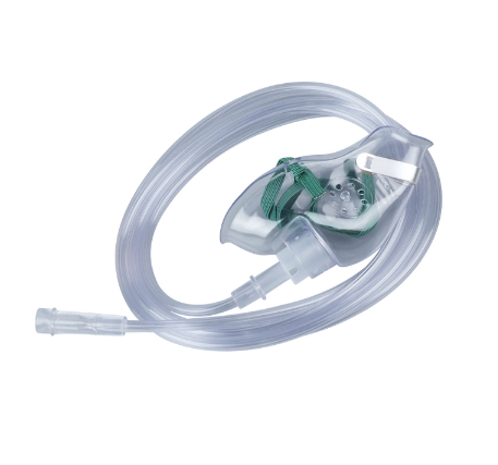 Medical PVC Simple Oxygen Face Mask with Cushion