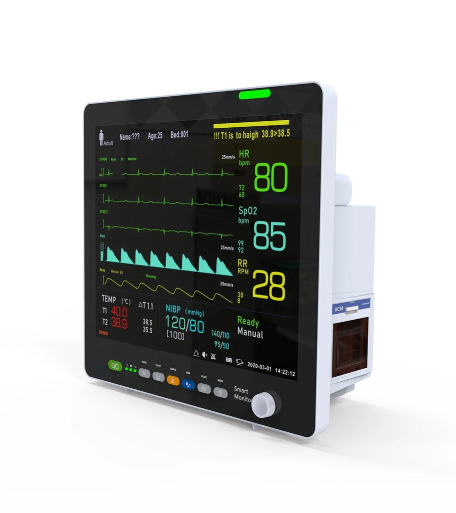 CE ISO approved 17 inch Multi-parameter Economic ECTO2 Capnograph Monitor UM2017 Patient Monitor