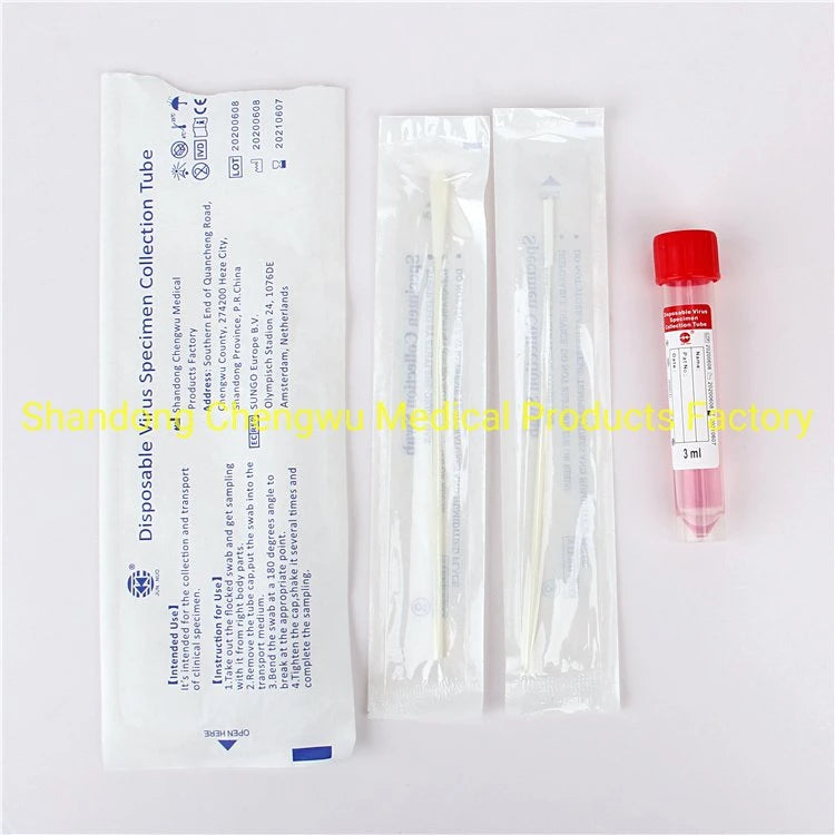 Disposable Viral Transport Tube Nasopharyngeal Swab and Throat Swab Vtm Tube Viral Transport Tube