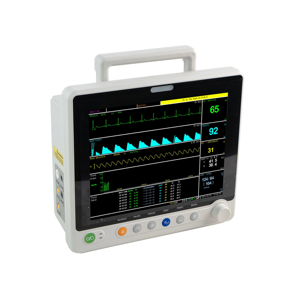 Hospital/Clinic Portable Multi PARA Cardiac 12.1 inch CE approved Patient Monitor ICU Use