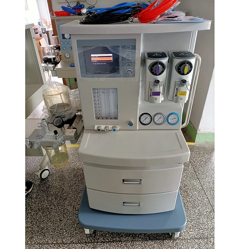 Hospital Medical Equipment 10.4 Inch LCD Display Anesthesia Machine with Two Vaporizers