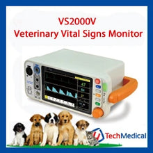 Cargar imagen en el visor de la galería, Hot sales Digital VS2000V Veterinary Vital Signs Monitor 7 inch TFT color LCD display for Dog/Cat/Horse