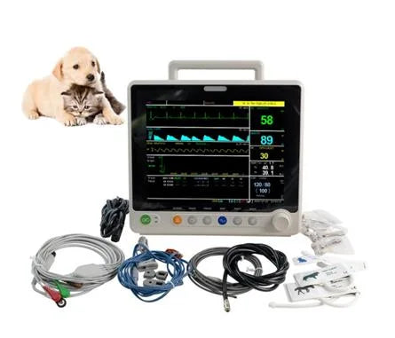 PM6000V 12.1 inch Portable Multiparameter Patient Monitor with SPO2, NIBP, ECG, TEMP and RESP