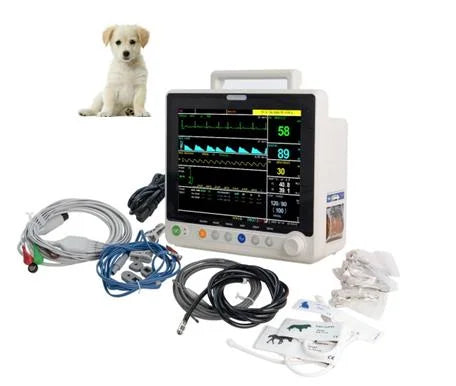PM6000V 12.1 inch Portable Multiparameter Patient Monitor with SPO2, NIBP, ECG, TEMP and RESP