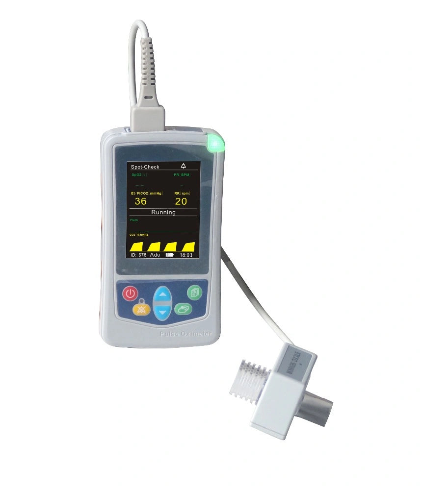 Portable Capnography for ETCO2 Monitoring Easy to use  mainstream  and sidestream