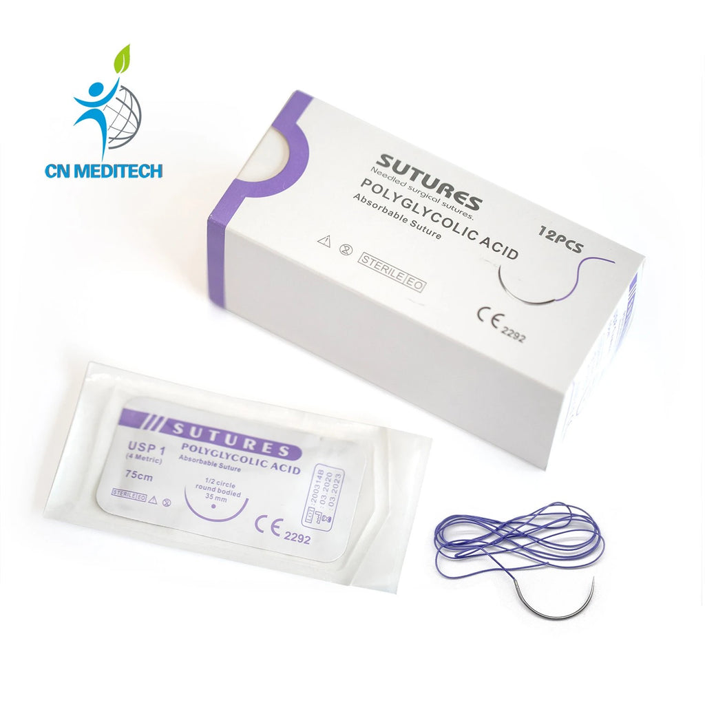 Surgical Absorbable Polyglycolic Acid PGA Suture with Needle