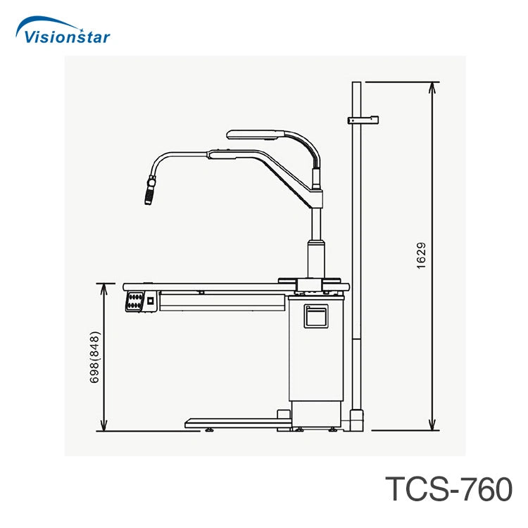 Tcs-760 Optical Table and Chair Ophthalmic Refraction Unit