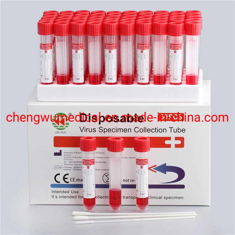 Virus Transport Medium with Nasal Swab and Oral Swab Vtm Tube