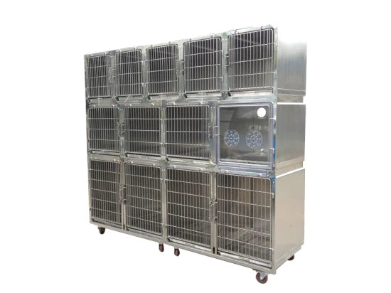Pet Clinic Large 304 Stainless Steel Combination Vet Cage