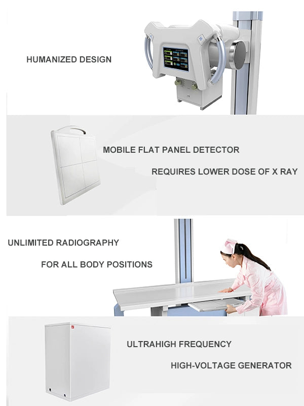 Ysx500d Hospital Medical Fixed Whole Body Parts Checking 500mA 50kw Digital X-ray